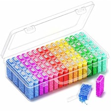 64 Grids Diamond Painting Storage Containers, Portable Transparent Bead Organ...