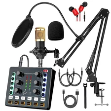 Complete Home Studio Recording Kit - Mixer, Condenser Mic for Music Podcast New