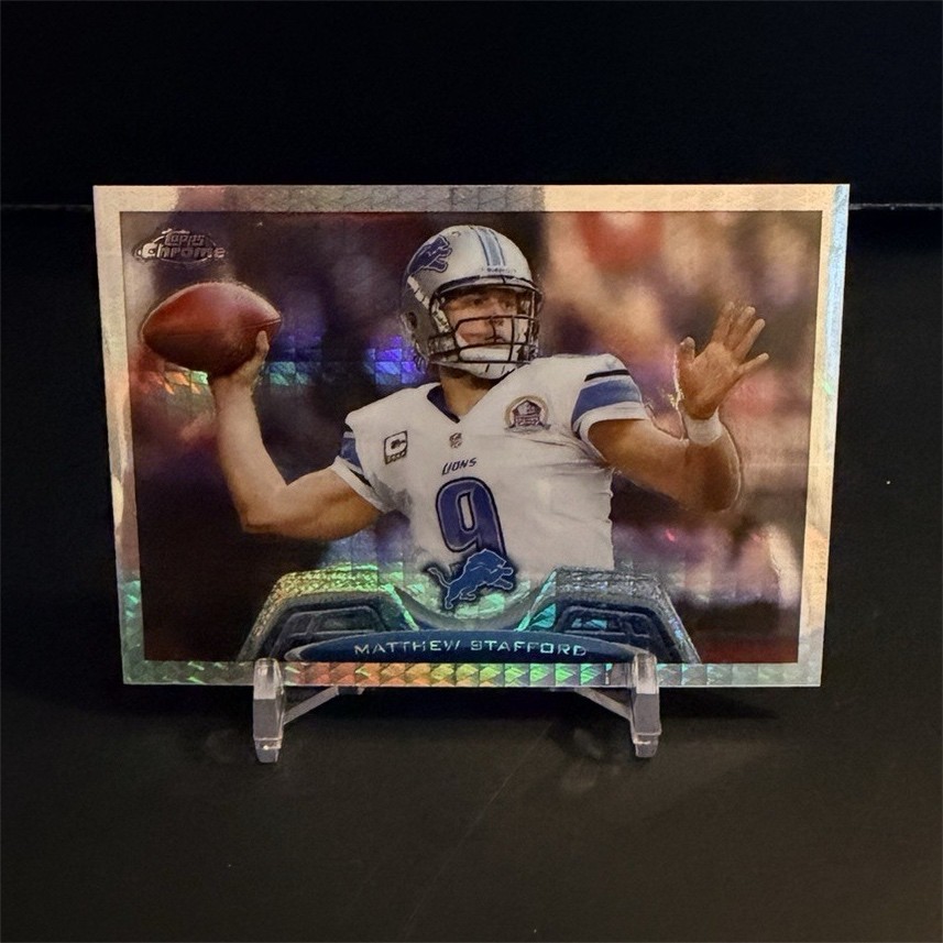 Topps 2013 Chrome Matthew Stafford Prism Refractor #140 Serial # /260 Lions
