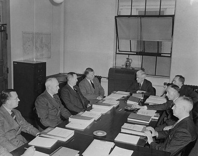 This one first pictures ever taken Joint Board Meeting held weekl- 1941 Photo