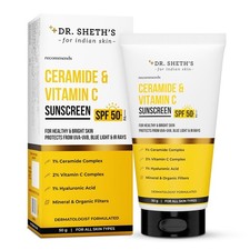 Dr. Sheth's SPF 50 Ceramide  Vitamin C Sunscreen - No White Cast, 50g