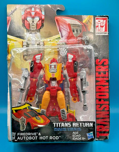 Transformers Generazioni Titans Return - Autobot Hot Rod E Firedrive, Action Figures Deluxe Class 14 Cm - 4
