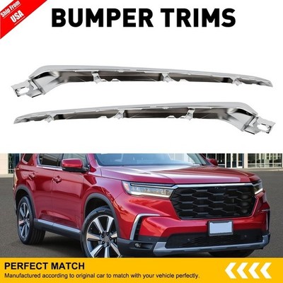 2PCS For Honda Pilot 2023-2025  Front Grille Molding Driver And Passenger Side