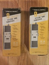 Two Vintage Realistic 9 Transistor CB Transceiver TRC-25A TESTED