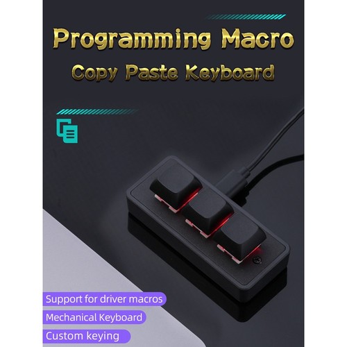 Custom Keypad 3 Keys Programming Macro Keyboard Paste Cut USB8348 - Afbeelding 9 van 9