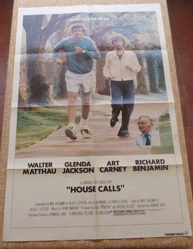 House Calls Movie Poster, Original, Folded, One Sheet, Walter Matthau, 1978, USA