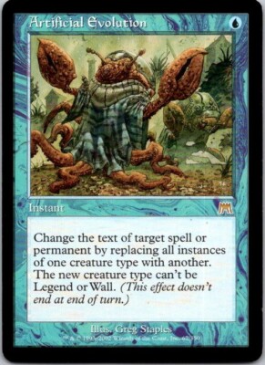 MTG Onslaught Artificial Evolution Rare Played