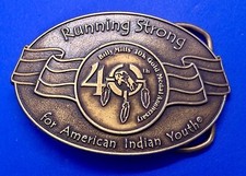 Running Strong For American Indian Youth Billy Mills 10K Run Belt Buckle