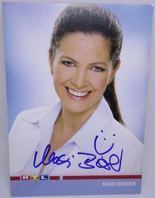 Autogrammkarte Maxi Biewer (Original Unterschrift) ️