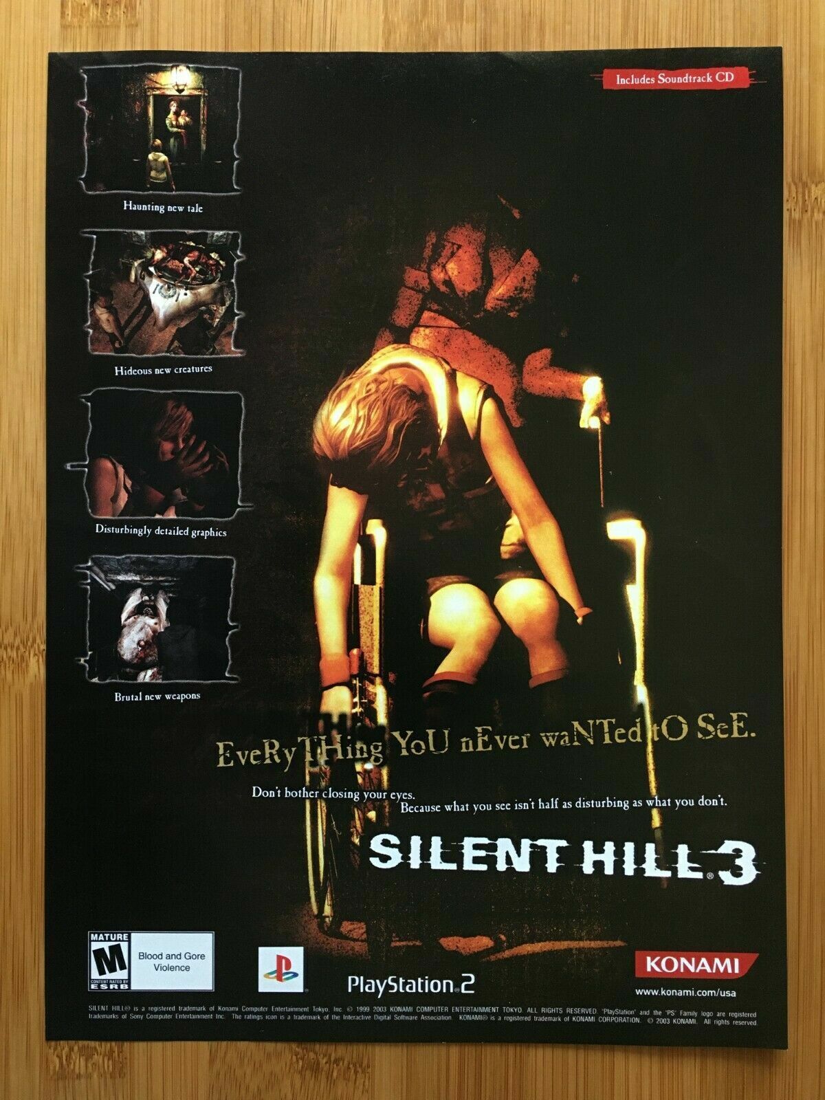 Silent Hill 3 (Sony PlayStation 2, 2003) PAL Complete Horror Pristine