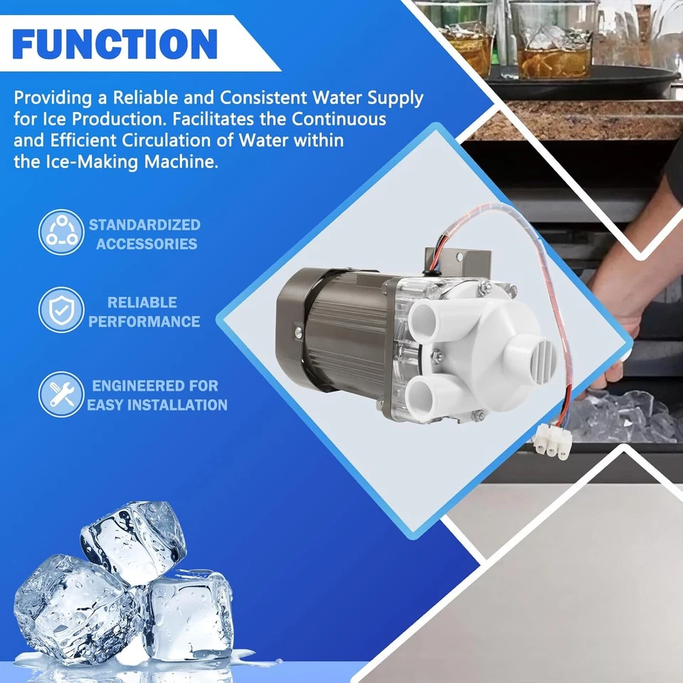 Repuesto de motor de máquina para hacer hielo para conjunto de motor de bomba de agua Hoshizaki S-0731 Foto 3 de 4