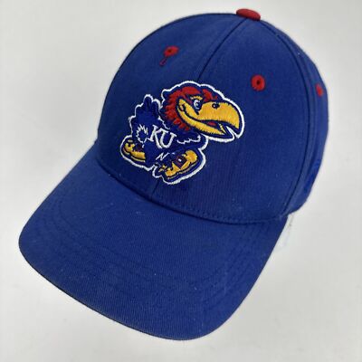 Kansas Jay Hawks Youth Ball Cap Hat Fitted 6 1/2 -6 7/8 Baseball
