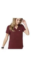 Figs Burgundy Red Catarina Scrub Top Womens Size Extra Small XS Short Sleeve