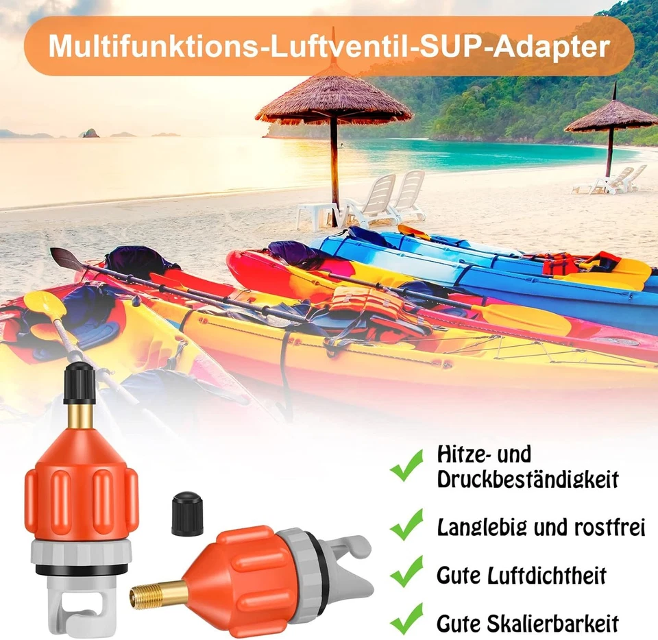 Kompressor Luftpumpe Adapter Für Schlauchboot Ventiladapter Sup Ventil Kanus PC - Bild 4 von 4