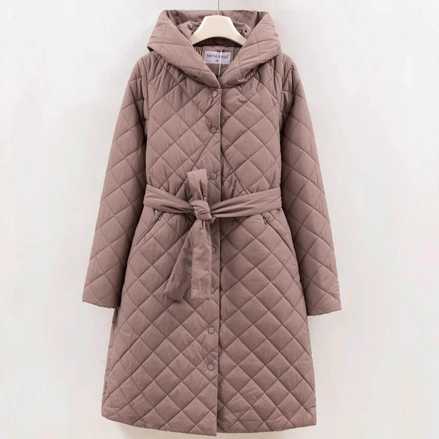 OFF WHITE Giubbotto donna cotone piumino bottoni cappuccio nuovo primavera manica lunga casual giacche