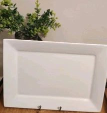 Better Homes & Gardens 10" x 14" White Porcelain Serving Platter Tray Excellent 