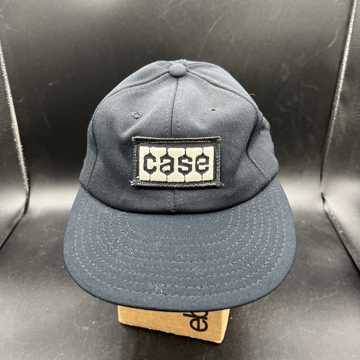 READ Vintage AJD Black Case Tractors Patch Adjustable SnapBack Hat