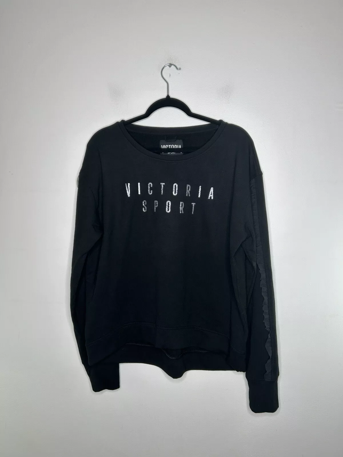 victoria-secret-vs sport glitter long sleeve logo sweatshirt