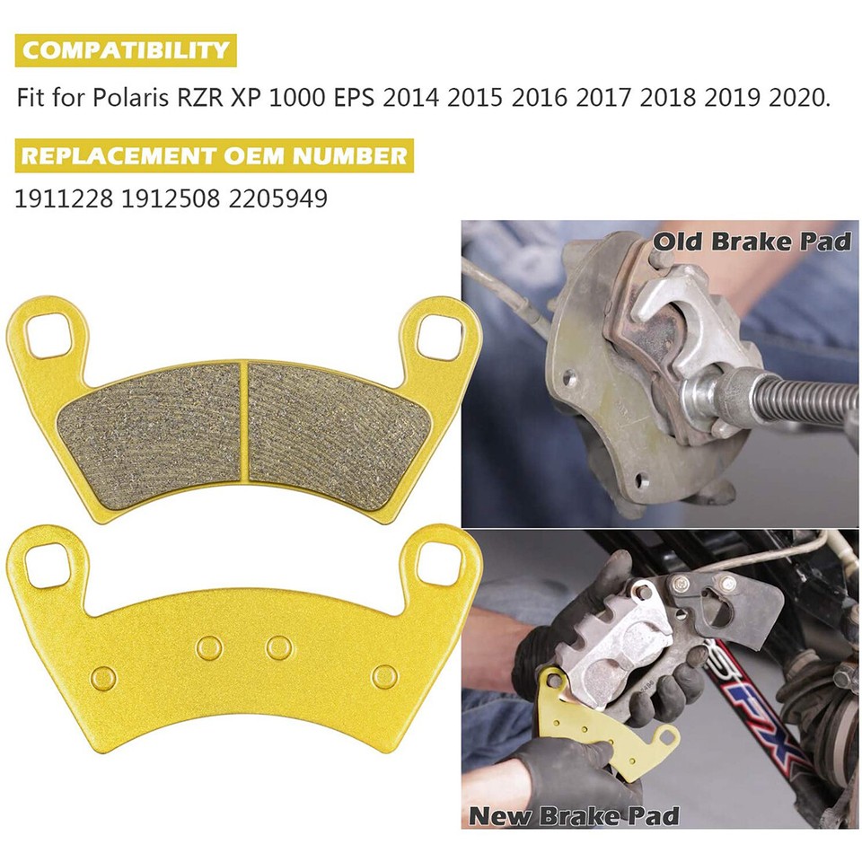 Sintered Front & Rear Brake Pads For Polaris RZR XP 1000 EPS