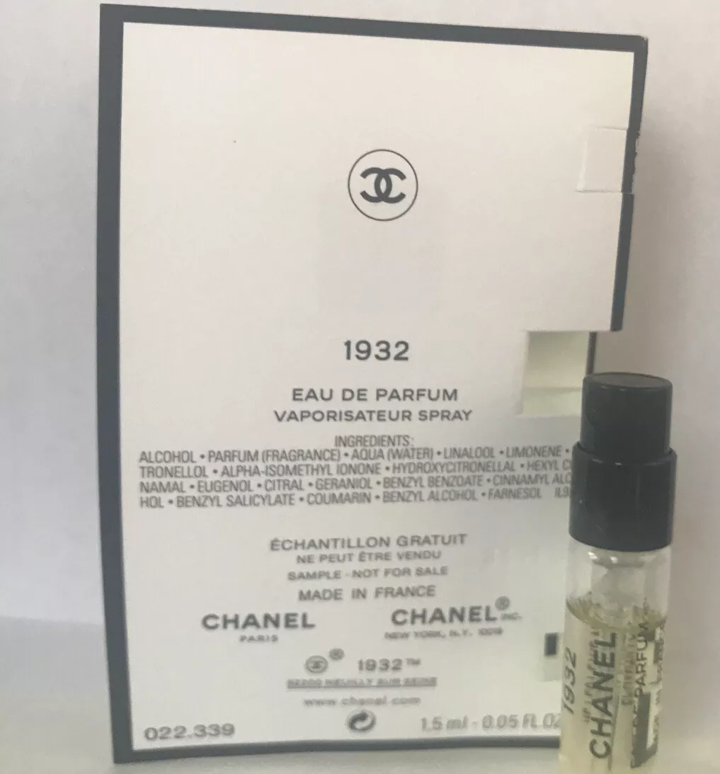 1932 Les Exclusifs De Chanel 2ml .06 oz Eau De Parfum Spray Sample Vial  Carded