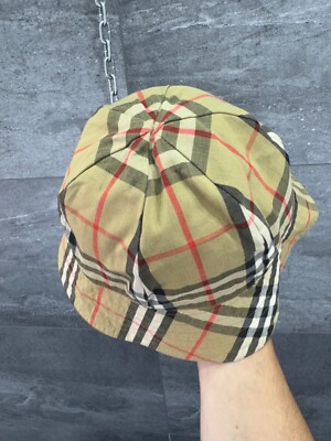 Burberry Beige Nova Check Cotton Reversible Bucket Hat Size M | eBay