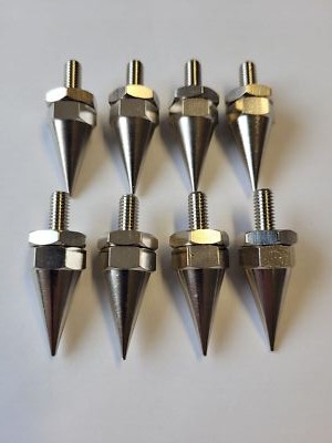 8 Stück Audio-Spikes M8 Für Lautsprecher & Subwoofer – Stabile Boden-Spikes In Schwarz