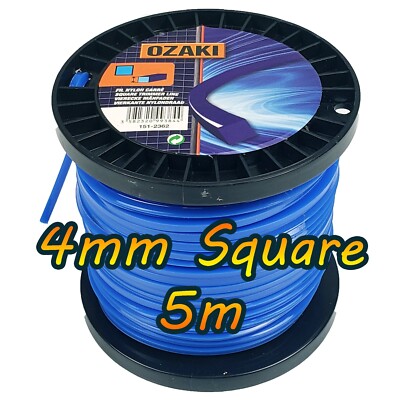 Trimmerschnur 4 mm VIERKANT x 5 m OZAKI Schnur - DR / HAYTER / COBRA Rolltrimmer