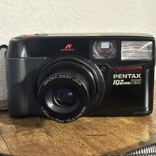 Pentax IQZoom 700 35mm Point & Shoot Film Camera TESTED w/batteries - Clean!