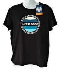 Life Is Good SS Shirt Active Tee SUPERPOWER Moisture Wicking UPF 52in Women XXL