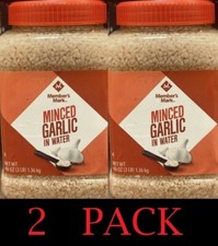 2x Members Mark MINCED GARLIC in water 48 oz TUB - 2 PACK