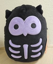 Squishmallows 8" Halloween Holly the Owl Skeleton NWT