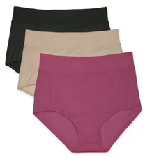 Warner’s No Muffin Top Brief Panties, Size Large, Lot Of 3, NWT