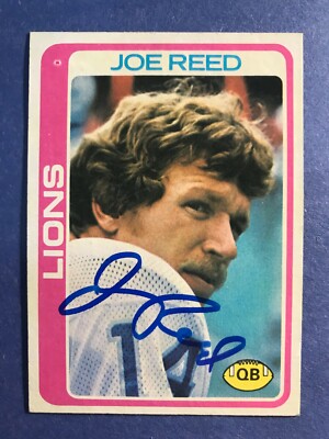 Joseph Reed Signature SIGNED JOE REED 1978 TOPPS FOOTBALL CARD AUTOGRAPH - LIONS | eBay