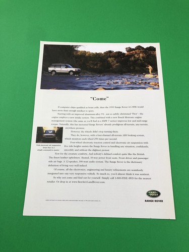 1998 1999 2000 RANGE ROVER ORIGINAL PRINT AD ADVERTISEMENT B11