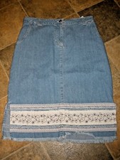 Christopher Banks Blue Denim Jean Skirt Size 4 59