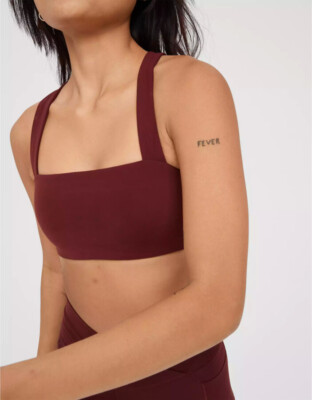 OFFLINE By Aerie Dark Red Real Me Xtra Square Neck Sports Bra