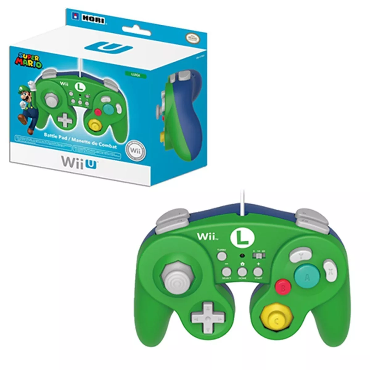 HORI Battle Pad for Wii U Luigi Version with Turbo Nintendo