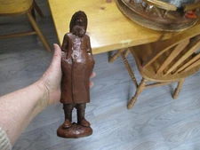 Vintage R. Wetherbee Figurine Fisherman Captain Pecan Wood 1989 Red Mill Mfg