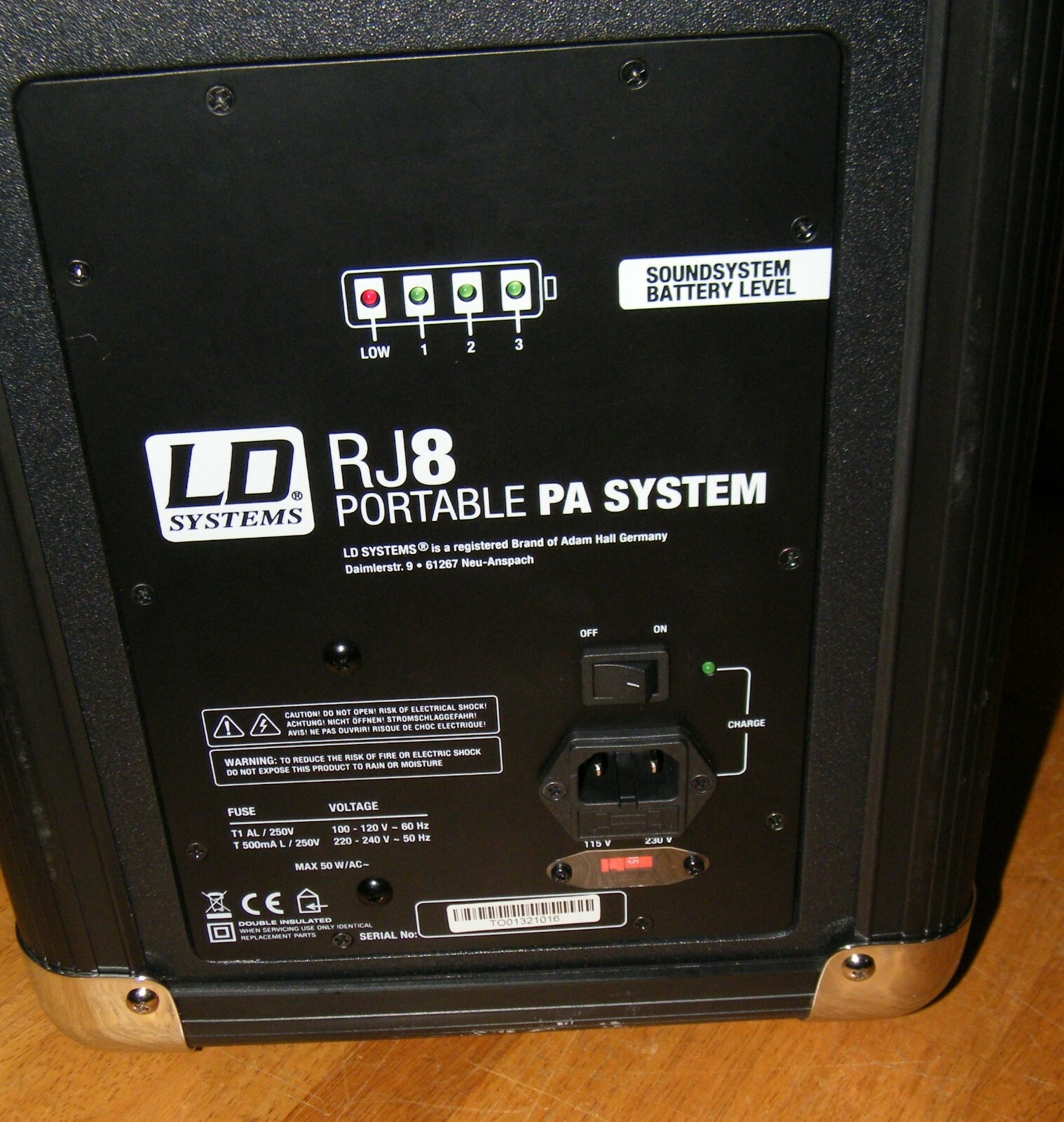 ld systems rj8 portable pa system