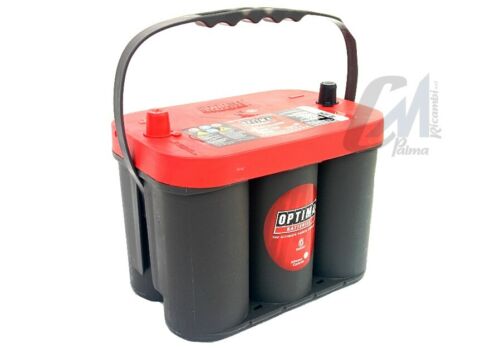 BATTERIA OPTIMA RED TOP 50AH 815A RTC4.2 + MANTENITORE DI CARICA CARICABATTERIA - Foto 2 di 11