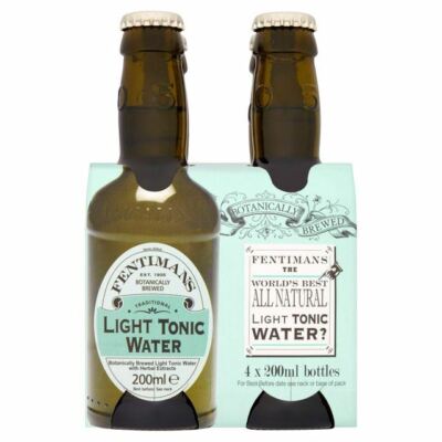 Fentimans Botanically Brewed Light Tonic Water - 4 x 200ml (27.05fl oz)