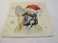 French Bulldog Christmas Pillow Cover NEW Without Tags