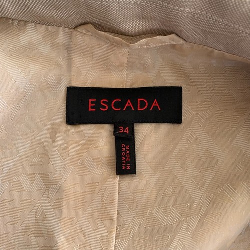 Escada Silk Blend Blazer Jacket Women's EU34 US4 Cream Old Money Career Preppy - Picture 10 of 16