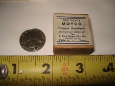 1 oz Vintage Moyco brand dental copper amalgam non silver J. Bird Moyer NOS