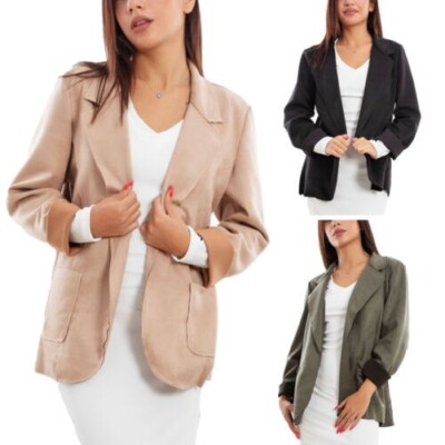 Women's Soft Unlined Suede Blazer TOOCOOL VB-6337