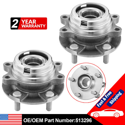 Pair Front Wheel Hub Bearing For 2007-2019 Nissan Altima Maxima Murano JX35 QX60