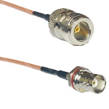 RG316 N FEMALE to BNC FEMALE SM BULKHEAD RF Cable Rapid-SHIP LOT