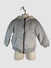 Tommy Hilfiger Kid's Boy's Gray Zip-Up Sweatshirt Sweater Size 4T