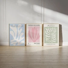 Pastel Wall Matisse Print Set of 3 Unframed QUALITY