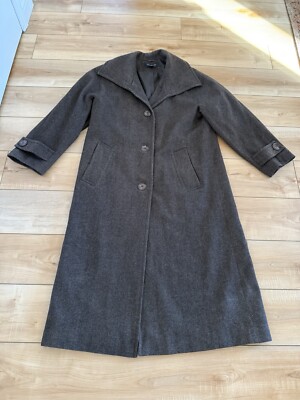 Vintage Jones New York Coat 100% Pure Wool 90s Long Line Old